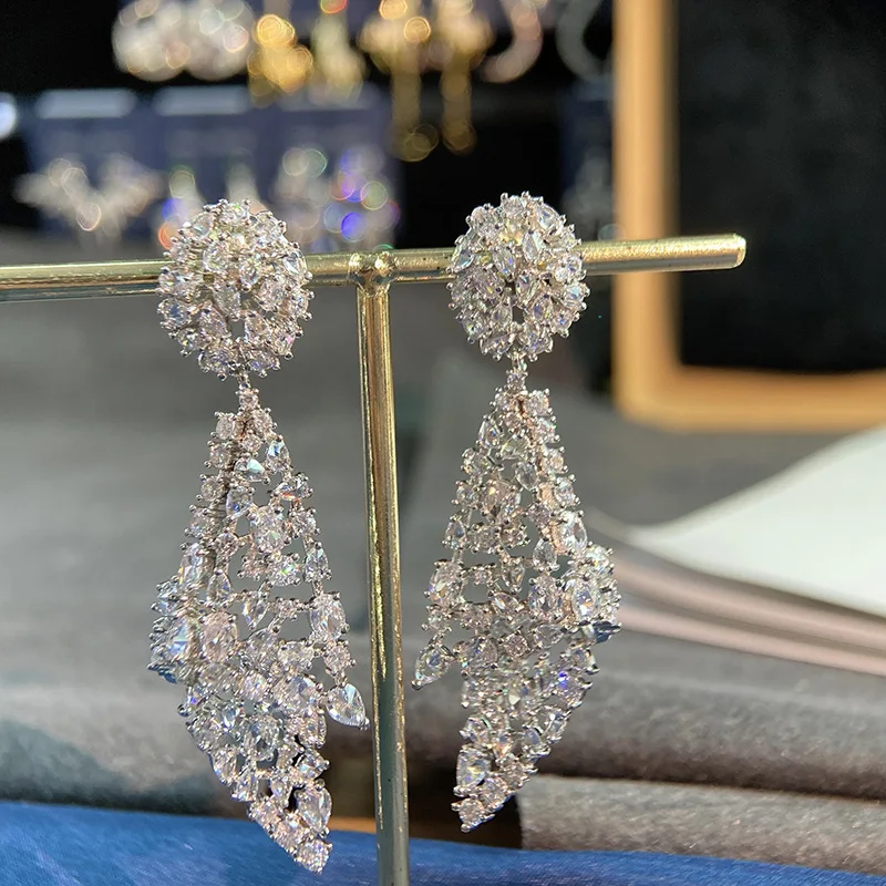 

HIBRIDE Temperament Elegant Pendant Earrings Multi Colour Heartwarming Jewellery Set Party Wedding Bridal Women Prom Gift E71