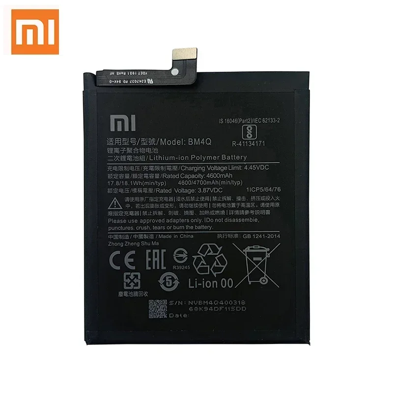 100% Original XIAO MI BM4Q 4700mAh Phone Battery For Xiaomi Mi Poco F2 Pro Redmi K30 Pro K30Pro Replacement Batteries Bateria