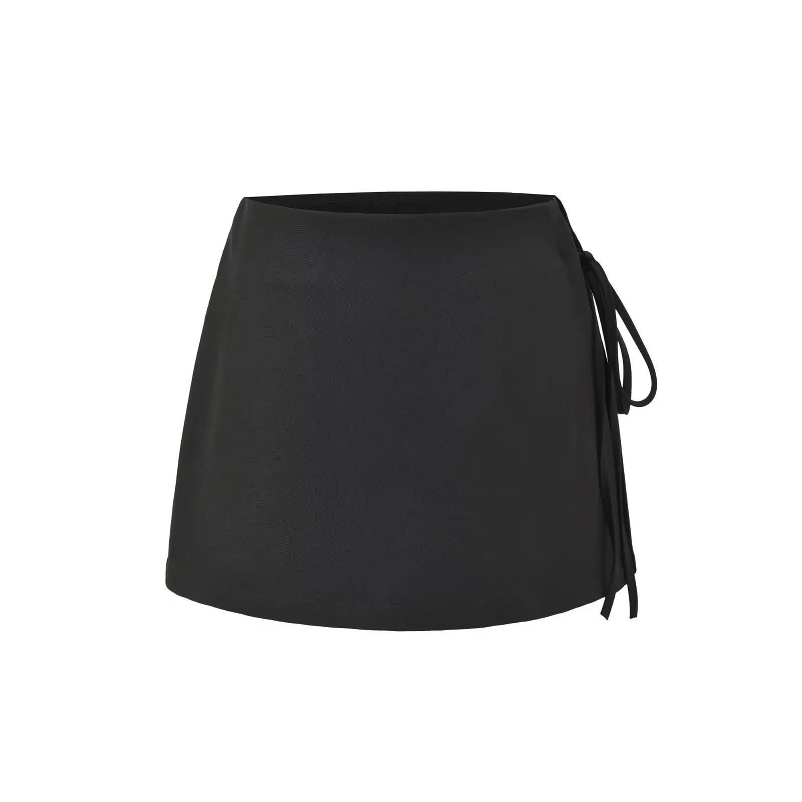 Saia-calça cinza com laço, estilo retrô americano, design f versátil, saia  evasê em linha A, saia de meia-largura.