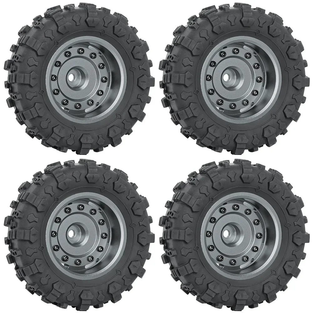 1.45‑Inch Vintage Aluminum Beadlock Wheel & JC Tire Pre‑Assembled Set For 1/18 TRX‑4M 1/24 SCX24 FMS FCX24 RC Mini Crawler Car