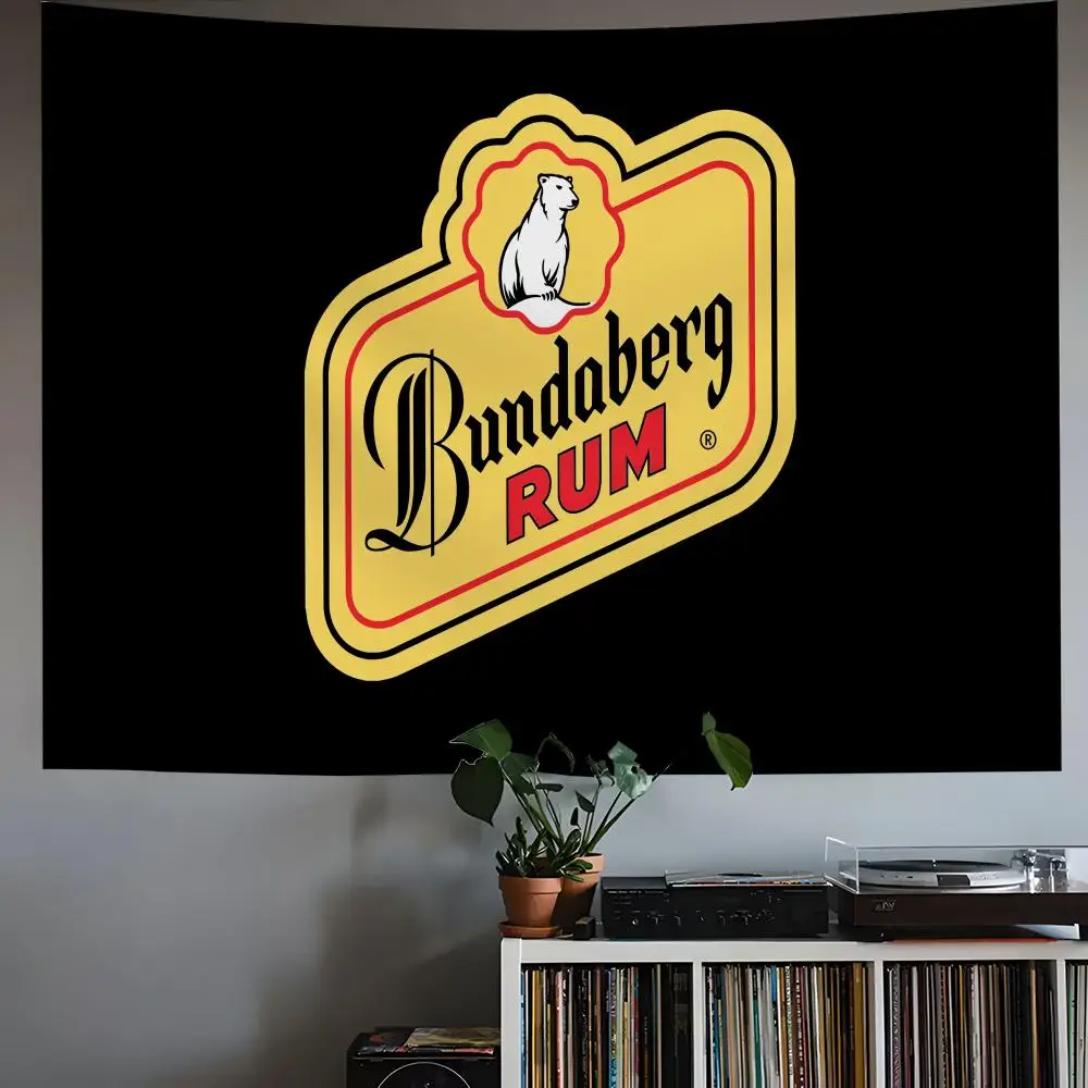 

R-RUM B-Bundabergs beer Tapestry House Bedroom Living Bar Garden Microfiber Decoration Background Art Custom Banner