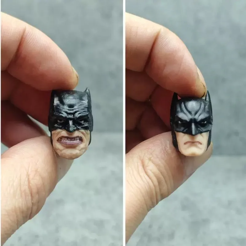 Shf 1/12 Scale Toys Batman Helmet Head Carving Model Accessory for 6-inch Mezco  Action Figures Soldier Body Decor view 3