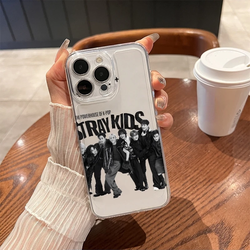 StrayKids TPU Phone Case for iPhone 17 Air 16E 16 15 14 13 12 11 Pro Max X Xs XR 8 7 Transparent Protector  Shockproof Cover