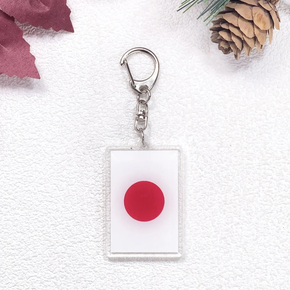 National Flags Of Various Countries Ball Fans Keychain Accessories Acrylic Charms Pendant For Bag Key Holder Backpack Decoration