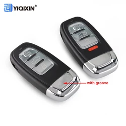 YIQIXIN For Audi A3 A4 A5 A4L Quattro Q5 Q7 A6 A8 S8 Q3 3/4 Buttons Car Key Case Remote Replacement Fob Shell HU66 Uncut Blade