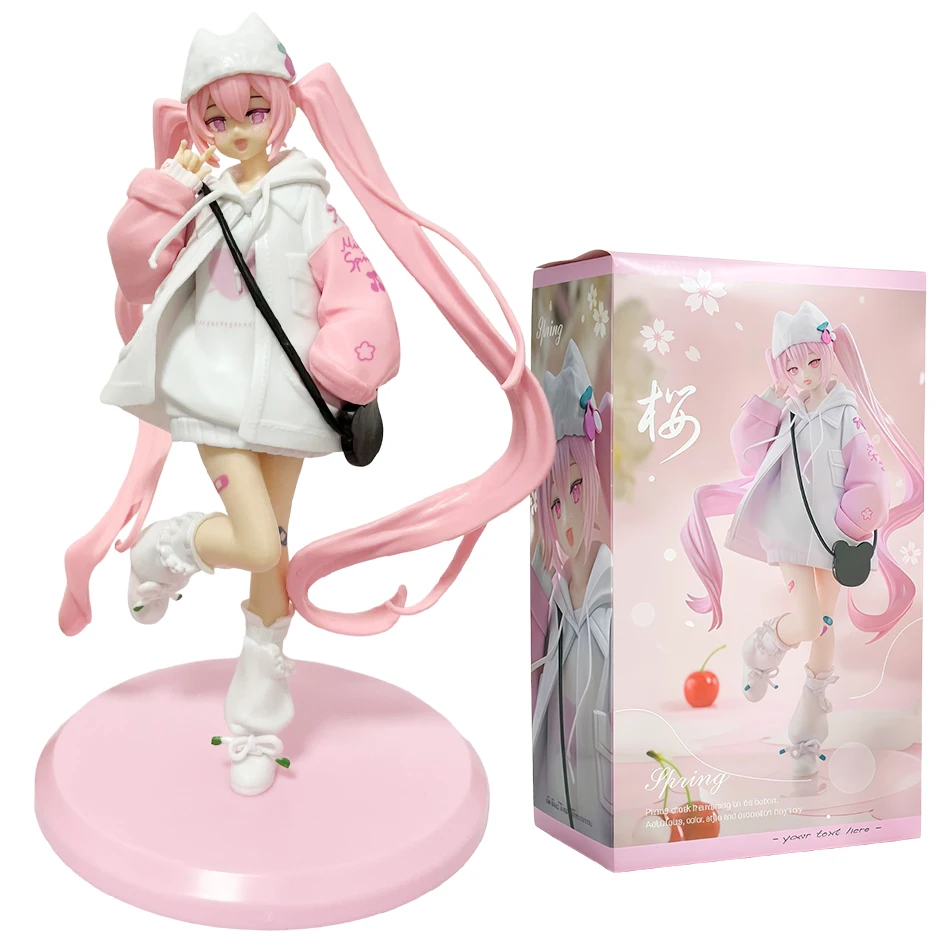 Heiße Anime-Göttin Dopamin Hatsune Miku Figur Kirsch-Hatsune Miku Handgefertigtes PVC-Modell Anime-Zubehör Niedliche Ornamente