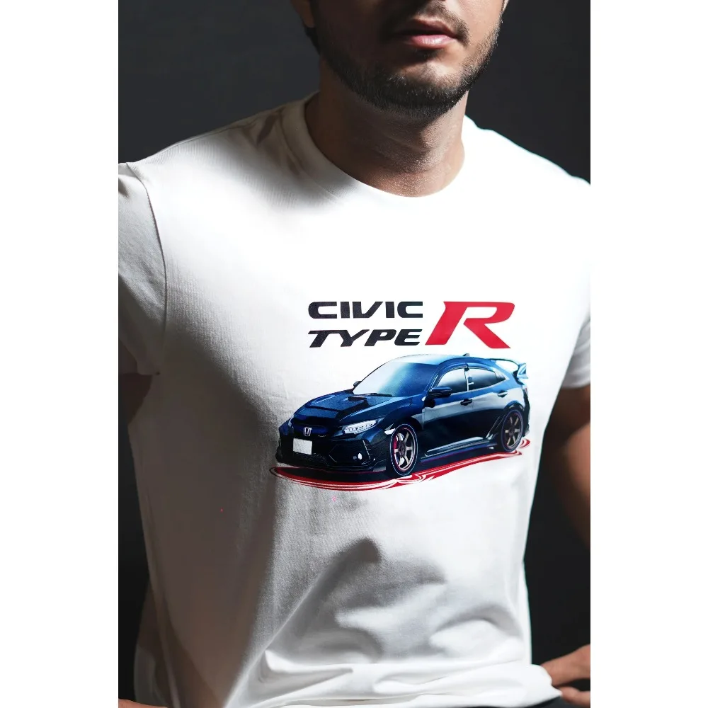 

Мужская и женская футболка Honda Civic Type R, летняя мотоциклетная футболка в стиле ретро, гоночная футболка с короткими рукавами, весенняя велосипедная футболка для бездорожья