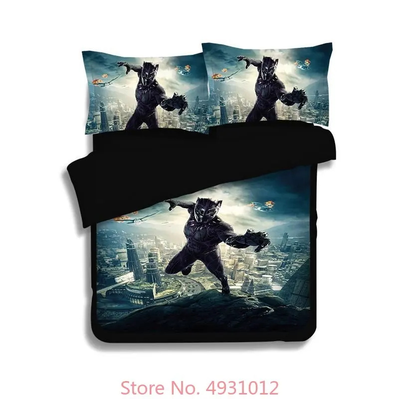 Disney Black Hero -Panther Serie Beddengoed Set Dikker Beddengoed Baby Jongens Kinderen Dekbedovertrek Kussensloop Cool Verjaardagscadeau