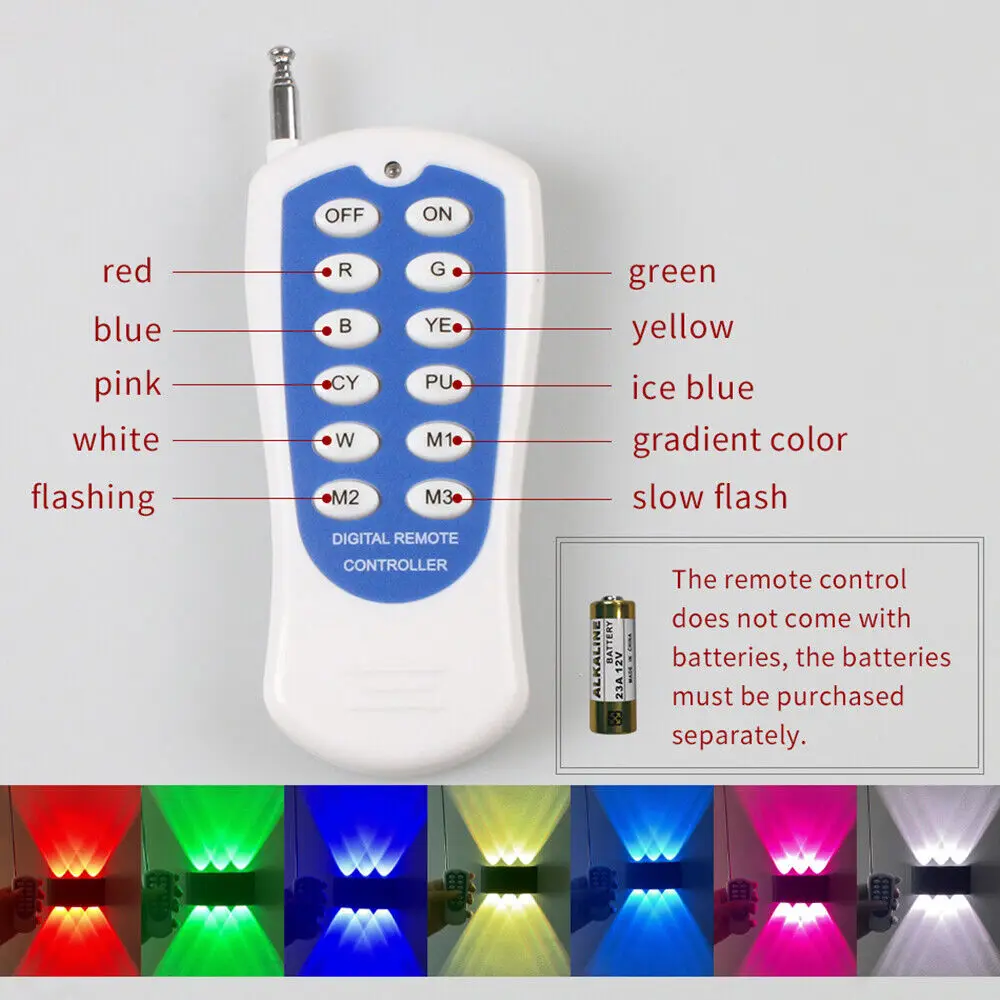 IP54 LED Wall Lamp RGB 2-12W Outdoor Waterproof Garden Lighting Aluminum AC86-265 Indoor Bedroom Living Room Stairs Wall Light - Image 4