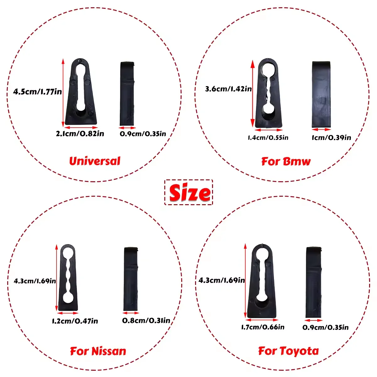 Universal Türschloss Dämpfer Puffer Dichtung Schock-Absorbieren Dämpfung Schutz 4E4837763 Auto Zubehör Für Toyota Nissan VW BMW Lada – Detail 2