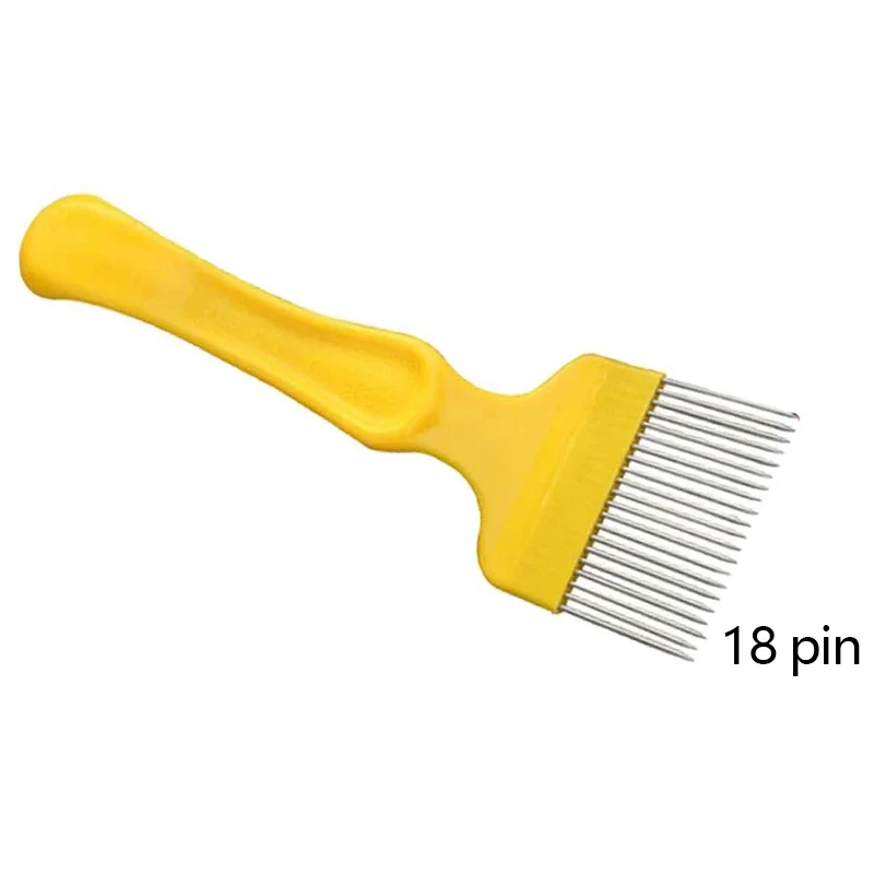 1 個養蜂蜂蜜収集ツール蜂スクレーパーカット巣箱アンキャッピングカッターフォーク赤ステンレス鋼針プラスチックハンドル