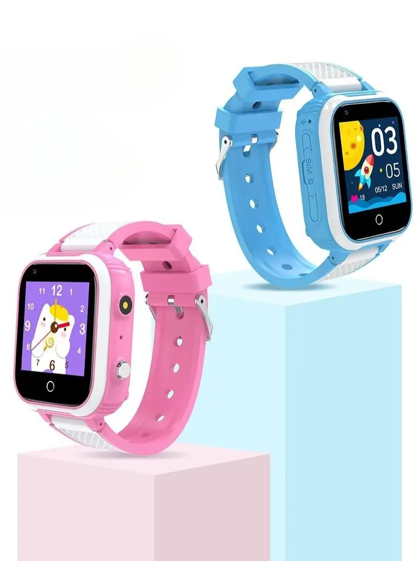 

Kids Smart Watch 4G Sim Card SOS Phone Call GPS Positioning 5Days Working IP67 Waterproof Footprint Tracking Safety Zone 7 Games