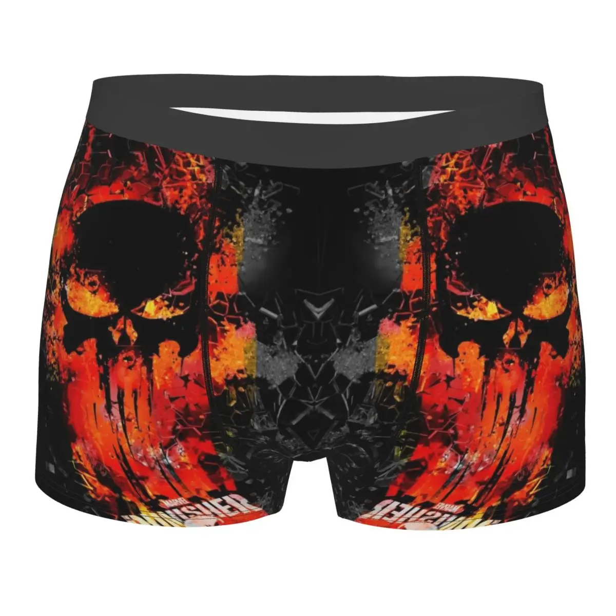 

Custom Punisher Underwear Male Printed Comics Skull Symbol Boxer Briefs Shorts Panties Breathable Underpants