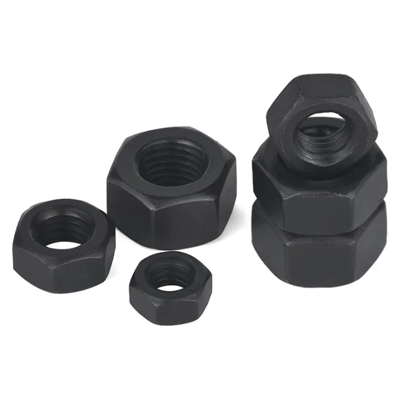 1~10pcs High Tensile Fine Thread Hexagon Nuts Grade 8 Carbon Steel M8 M10 M12 M14 M16 M18 M20 Metric Fine Pitch Thread Hex Nuts
