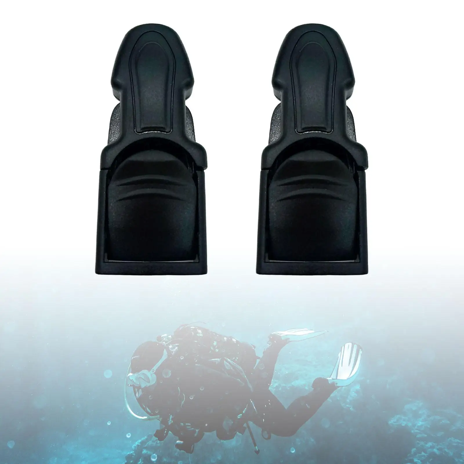 2 Pieces Diving Fin Strap Buckles Replacement Swimming Fin Flippers Buckles