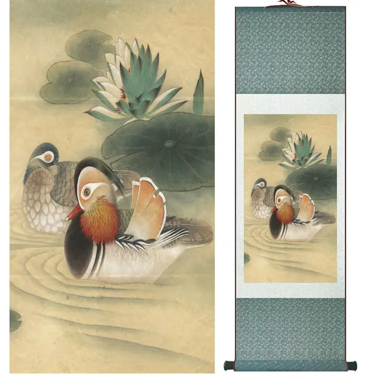 mandarin duck painting    Chinese wash painting home decoration painting Chinese traditional art panting  No.32412