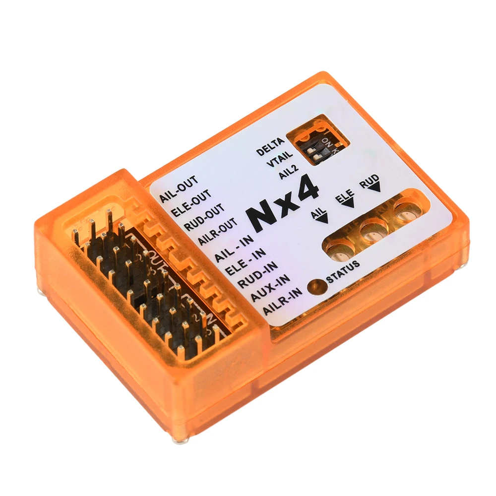 Контроллер полета NX4-EVO/NX4-PRO Баланс гироскопа полета 3D, подходит для самолетов с неподвижным крылом, поддерживает режим скорости/держания/гиро-выключения