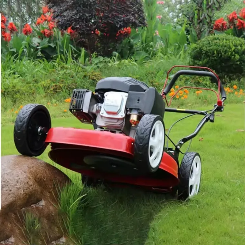 20 Inch Four Stroke Self Propelled Lawn Mower Hand Push Grass Cutting Machine For Villa Park Community Greening Work