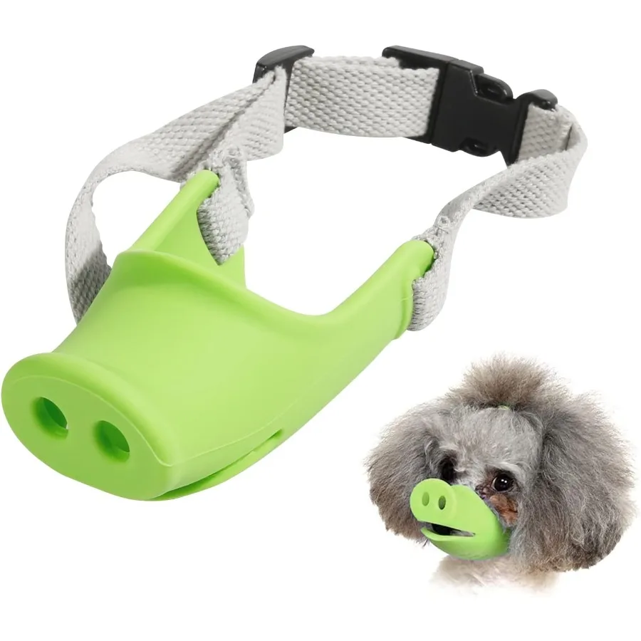 Bozal de silicona para perros, bozal suave para perros pequeños y medianos, caniche, Corgi, perro salchicha, forma de boca de cerdo, cubiertas transpirables para la boca del perro para pre