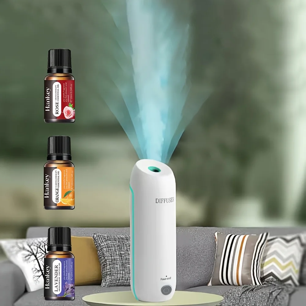 

Cozy Ambiance | USB-Powered Automatic Aromatherapy Machine & Air Humidifier with Long-Lasting Fragrance - Includes 3 Essential O