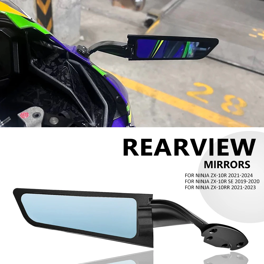 Motorcycle Accessories CNC Rear View Mirrors For Kawasaki Ninja ZX-10R ZX10R ZX 10R SE Side Mirrors NINJA ZX-10RR ZX10RR ZX 10RR