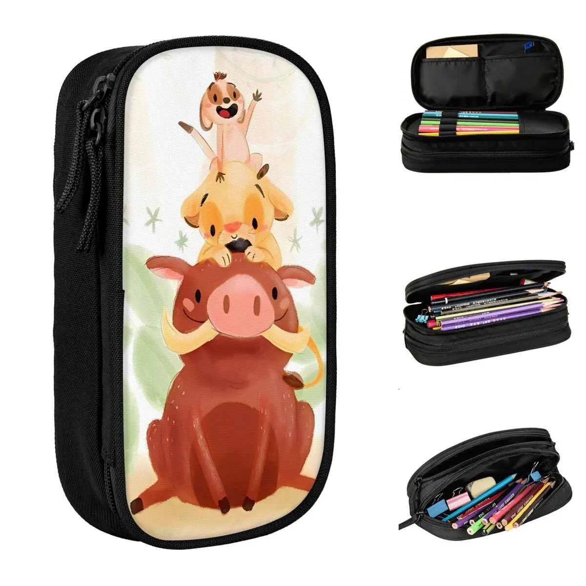 

The Lion King Pencil Case Portable Pen Box Girls Boys Canvas Aesthetic School Pencil Cases Custom Stationery