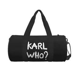 Borsa da viaggio serie di testo borsa da palestra KARL Who divertenti borse per sport all'aria aperta borsa Casual di grande capacità per uomo