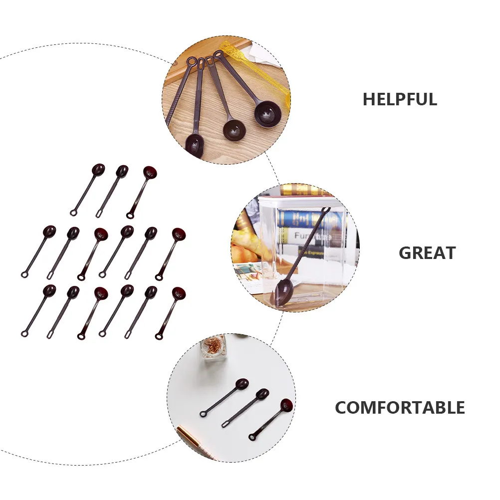 15Pcs Milk Powder Measuring Scoop Portable Plastic Coffee Measuring Spoon Kitchen Scoop for Powder Creamer Cocoa