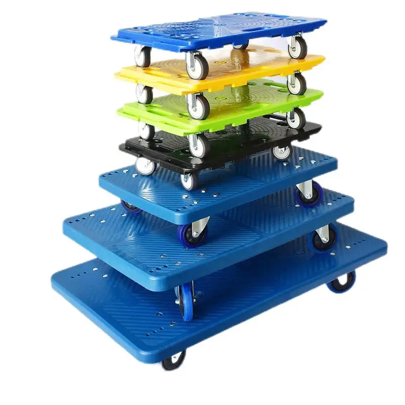 

Сверхмощный настраиваемый 4-колесный грузовик с платформой и 360° ° Поворотные ролики, планшетная универсальная тележка для промышленного использования