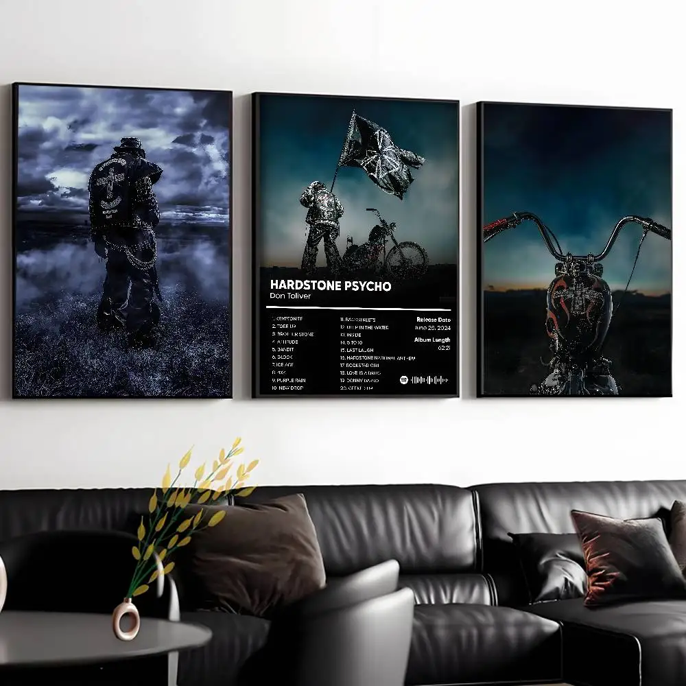 Don Toliver Singer Hardstone Psycho Poster Gallery Prints Self Adhesive Home Decor Decoration Wall Decals Living Room Sticker