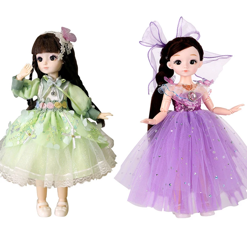 30cm Doll Clothes 1/6 Bjd Doll Clothes Lolita Style Princess Dress Up Clothes Accessories Toy Set