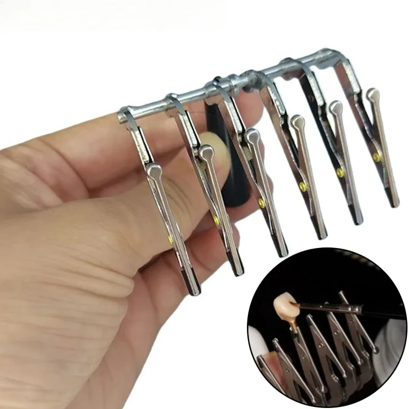 

Porcelain Glaze Batch Clamp Six Tooth Dental Lab Auxiliary Tool for Glazing Application Technician Accessories