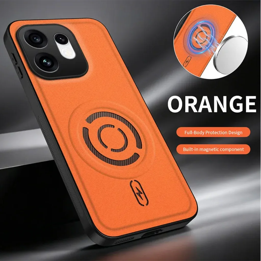 Tech Texture Magnetische PU-Leder-Handyhülle für OPPO Reno 16 15 14 Pro 16F 15F 14F A6 Stoßfeste Schutzhülle mit weicher TPU-Rückseite