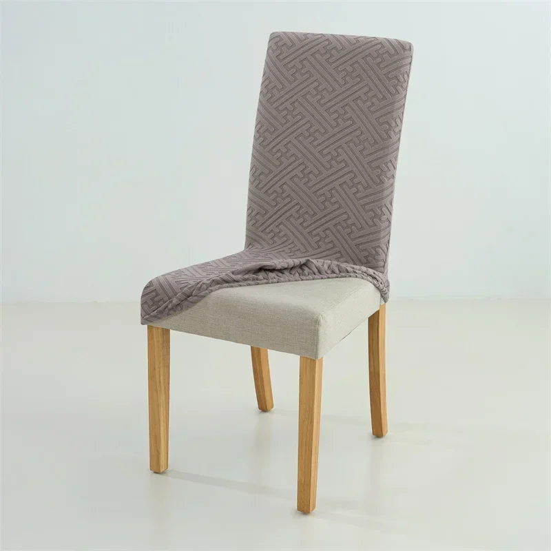 1/4 stücke Jacquard Esszimmer Stuhl Abdeckung Stretch Anti-schmutzig Stuhl Abdeckungen Wohnkultur Küche Sitz Schonbezug für Bankett party Hochzeit – Detail 10