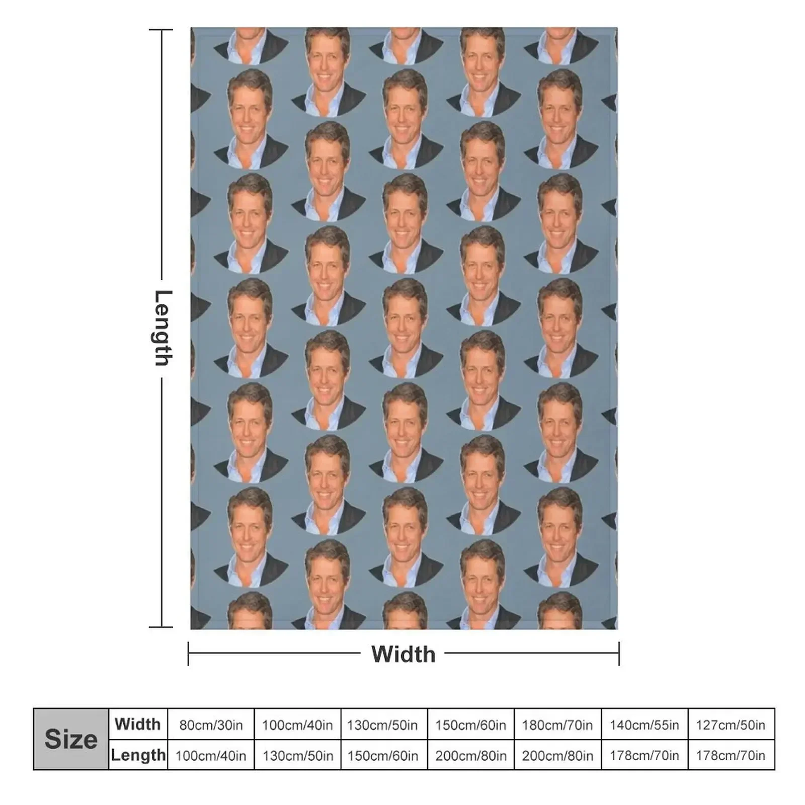 Hugh Grant - funny Throw Blanket Retros Personalized Gift Soft Plaid Blankets