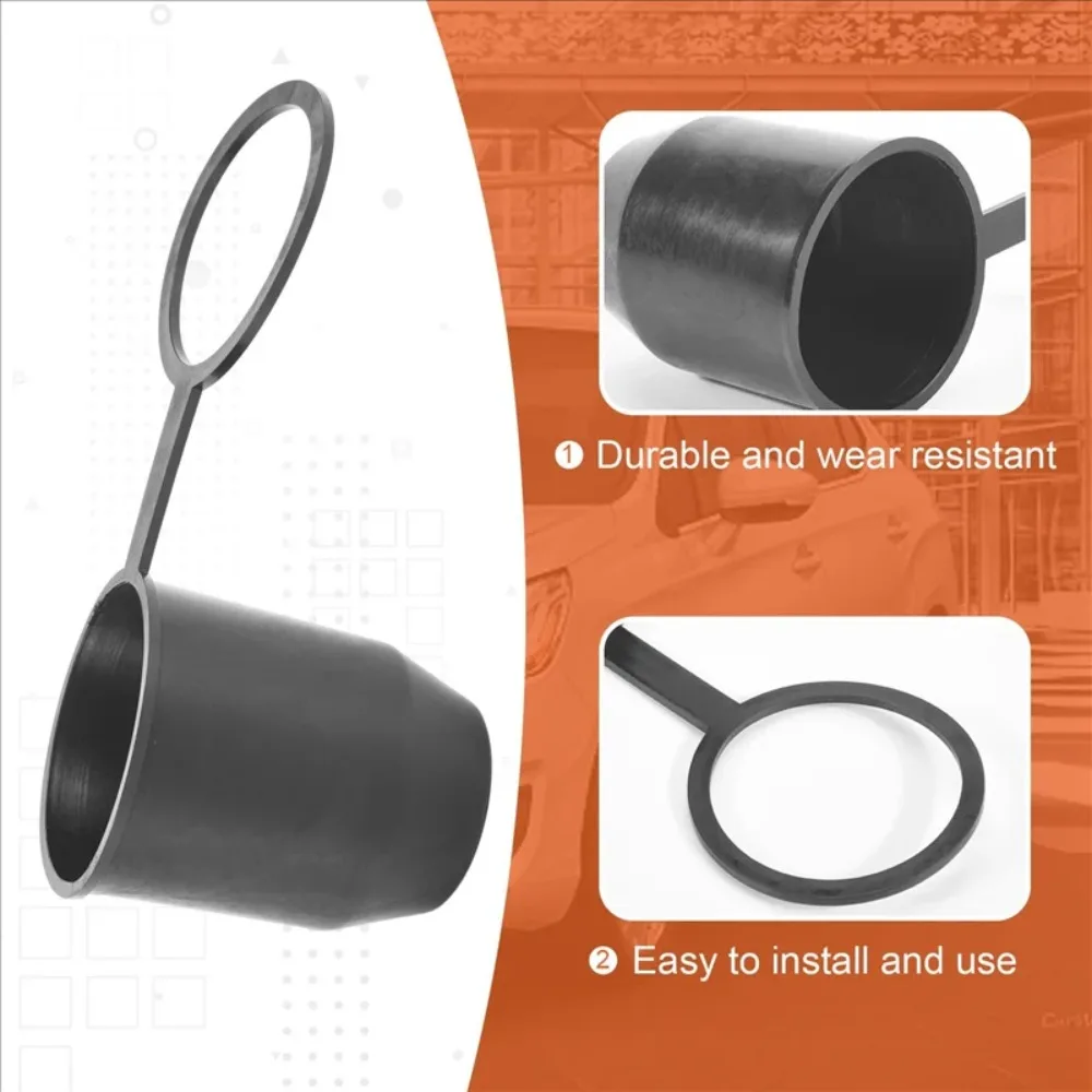 

AASS-Black Tow Bar Ball Push-In Type Cover Cap Car Hitch Towball Trailer Protection Cap EIG88 Suitable For RV Trailer