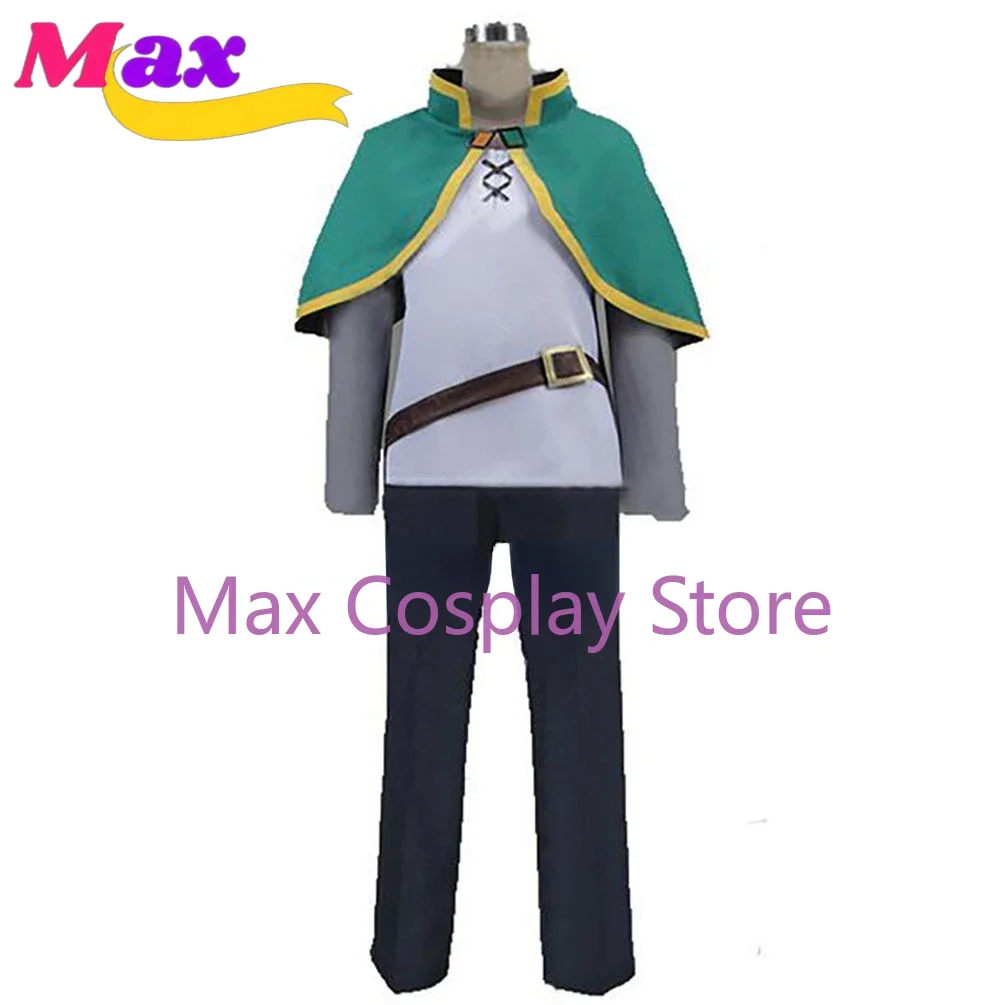 Max Anime novela Satou Kazuma KonoSuba Kazuma disfraz Cosplay conjunto verde ropa Halloween