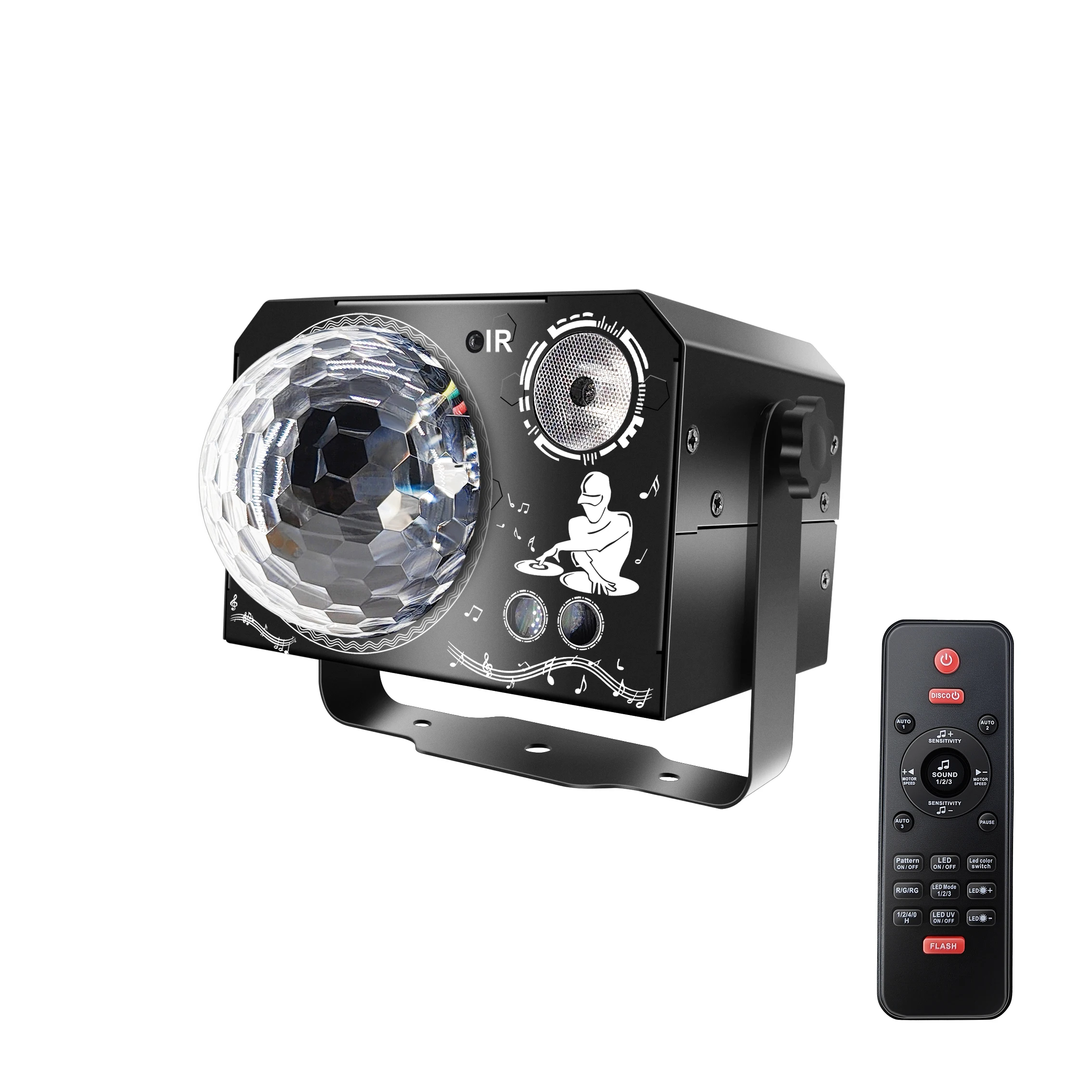 USB Disco Pattern laser light Magic Ball light Bulb LED Stage Strobe Lamp with Control for Christmas Birthday Party Ball Light