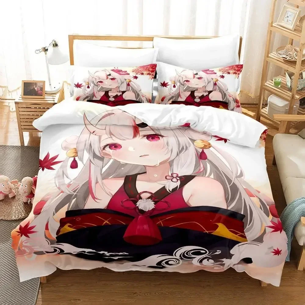 

Kawaii Nakiri Ayame 3D Print Anime Bed Printed Duvet Cover Pillowcase Bedding Set Linen Sheet Quilt Cover Full Queen King Size
