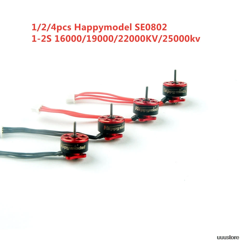 Happymodel 1mm SE0802 0802 1-2S 16000KV 19000KV 22000KV 25000KV Brushless Motor for Mobula7 Snapper7 Mobula6 RC Drone FPV Models