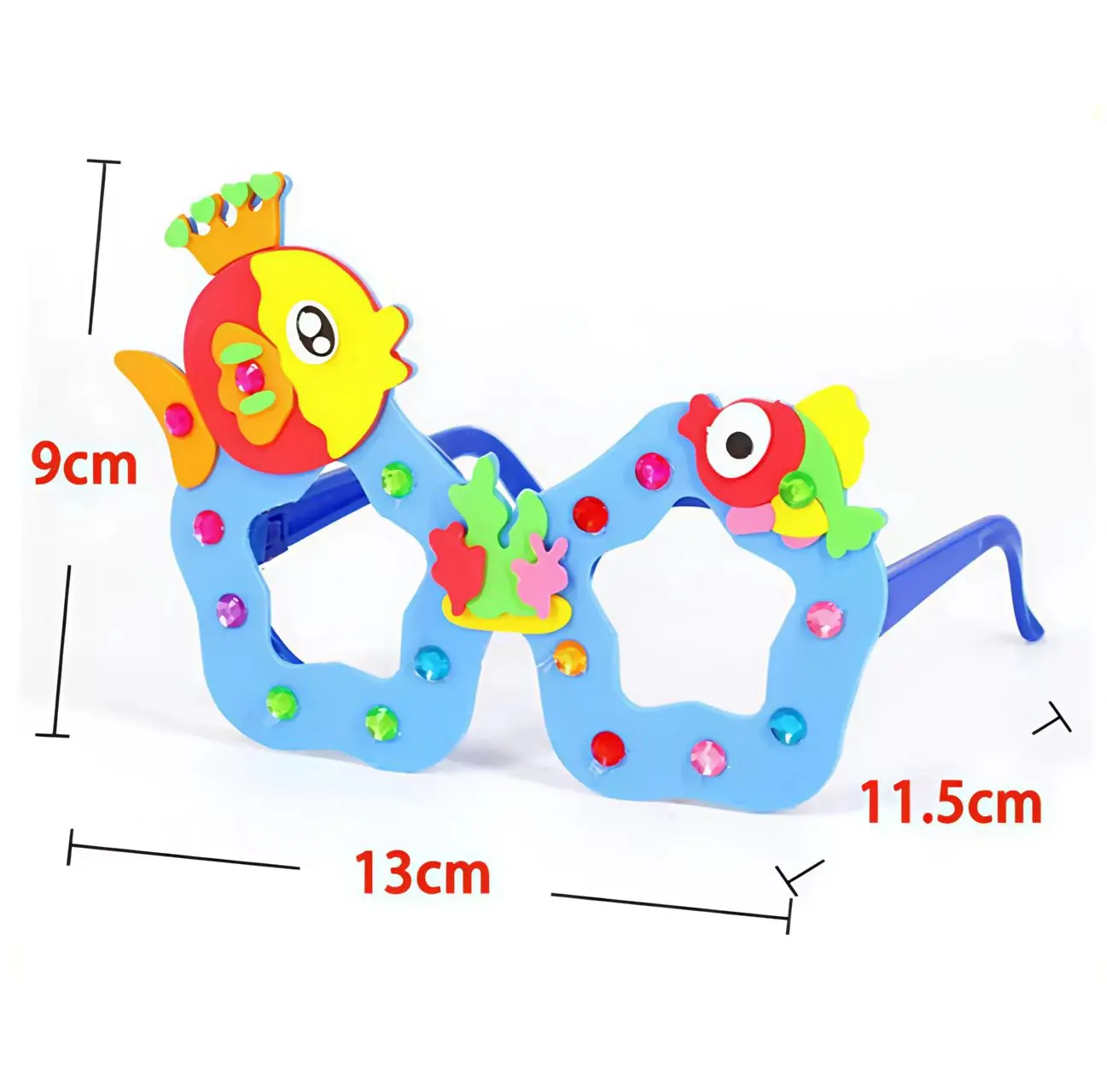 Okulary Diamentowe EVA Zabawka Rękodzielnicza dla Dzieci DIY Kreatywny Zestaw Materiałów do Wklejania Rekwizyty na Festiwal dla Przedszkolaków Rekwizyty do Występów Szkolne