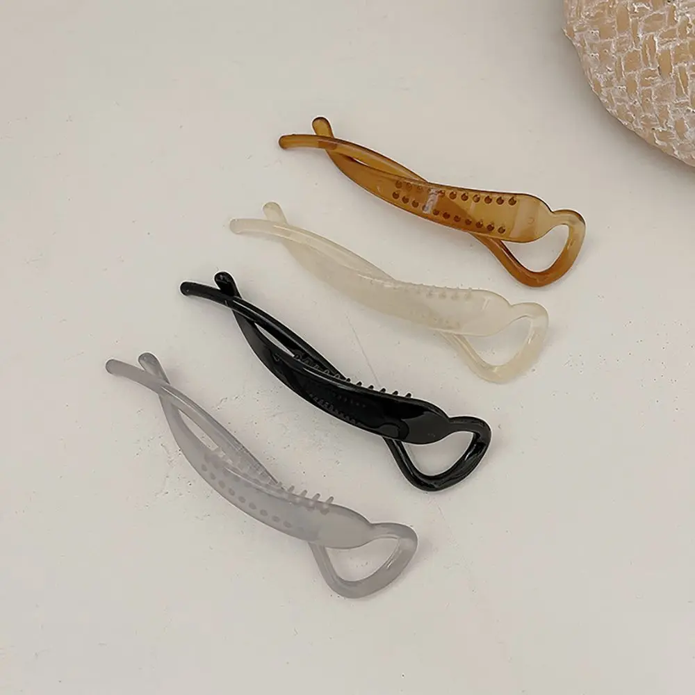 

Multicolor Simple Twist Hair Clip Headwear Hair Accessories Female Vertical Clip Banana Clips Fashion Accessories Resin Hairpin