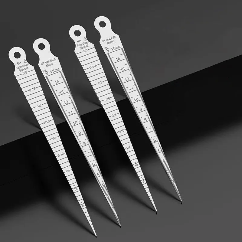 1/10pcs Stainless Steel Gap Gauge Wedge Feeler Gap Hole Taper Gauging Tools Feeler Inner Diameter Ruler Hole Measuring Gauges