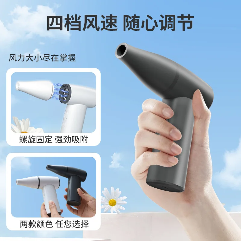 2026 Portable High Speed Turbo Fan Handheld Mini Cooling Blower With Nozzle Outdoor Strong Wind Personal Air Conditioner White - view 3