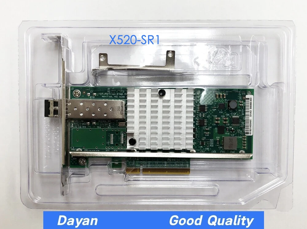 

10-гигабитная сетевая карта Ethernet PCI Express x8 X520-SR1/SR2 с одним/двумя портами SFP+, сетевой адаптер E10G41BTDA на чипе Intel 82599