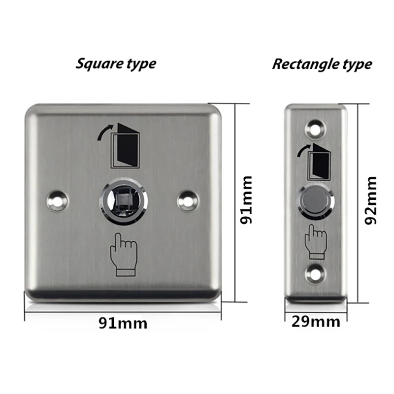 

Exit Switch Push Button Exit Button Used with Electric Rim Lock motor Lock Gate Opener For Access Control System