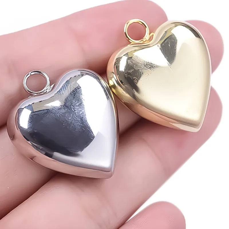 ステンレス鋼のハート型のアクリルチャームペンダント,日曜大工,ロマンチックなネックレスアクセサリー,愛,新しい,4個