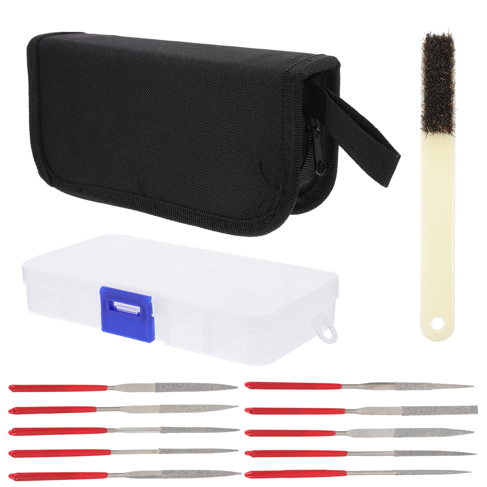 

10pcs Diamond File Set Steel Needle File Set For Shaping Metal Rasp Files Durable Nickel Finish Precise Grinding Fine Detail