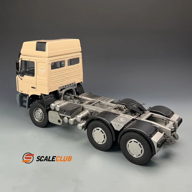 Scaleclub Model 1/14 Voor MAN F2000 Tractor Modder Hoofd 6x6 Volledig Metalen Chassis Voor Tamiya RC trailer Kipper Auto Diy Onderdelen