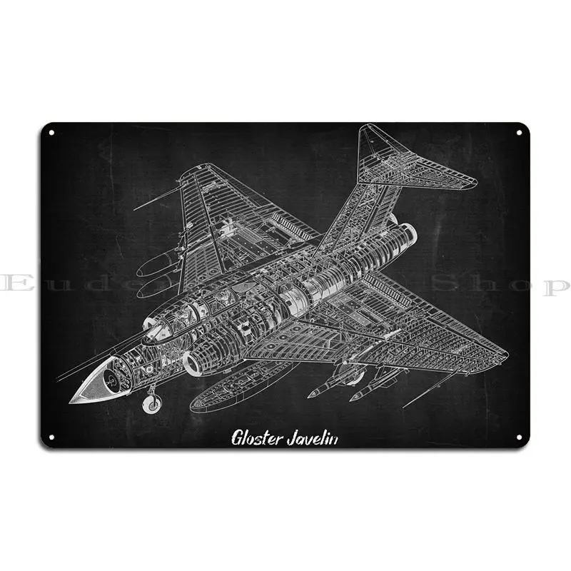 Gloster Javelin Metal Sign Pub Printed Decoration Bar Cave Wall Cave Tin Sign Poster